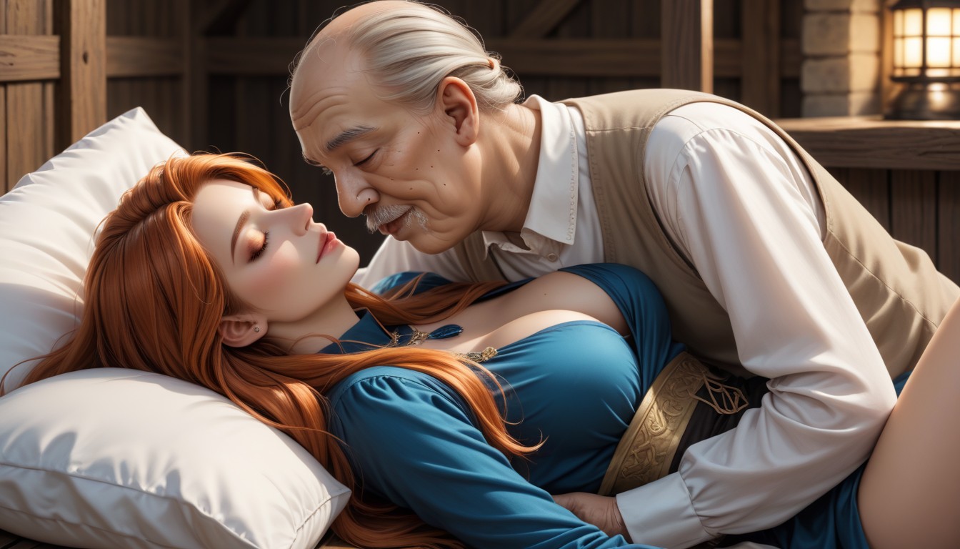 High Definition, Ugly Old Man, Bust Shot AI Porn