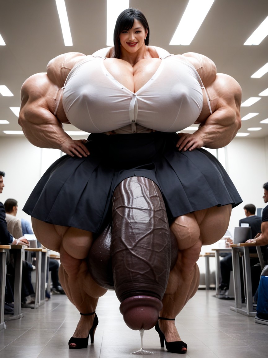 Hyper Gigantic Massive Muscles Japanese, Asian, Hyper Gigantic Massive Black Testicles Shemale AI Porn