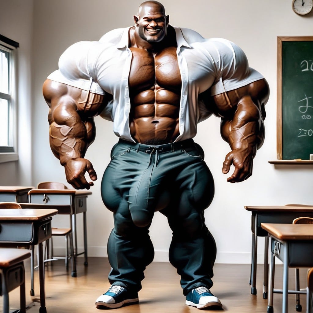 Hyper Muscle, Big Muscles, Smiling Arrogantly AI Gay Porn