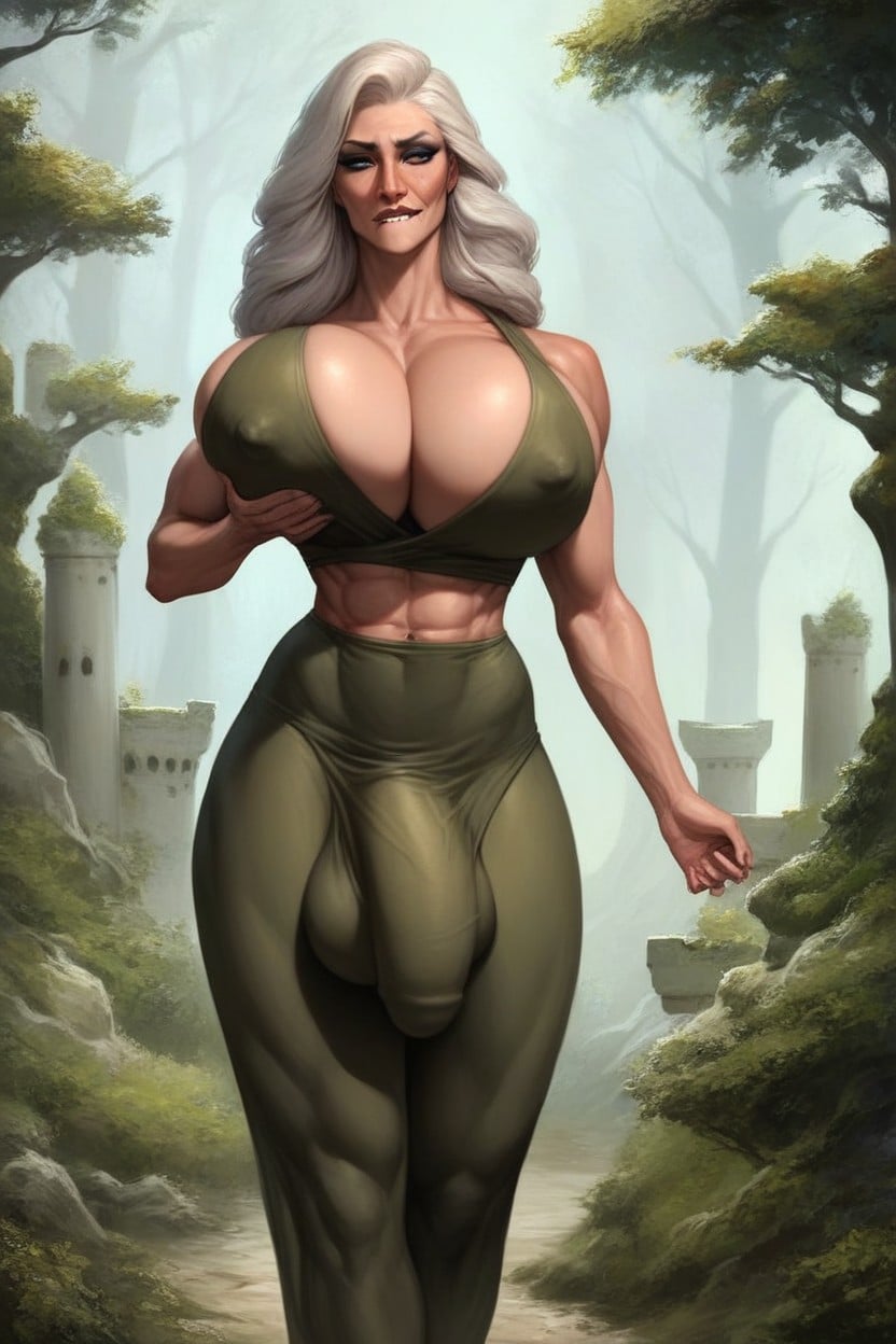 Milf, Biting Lip, Fit Shemale AI Porn
