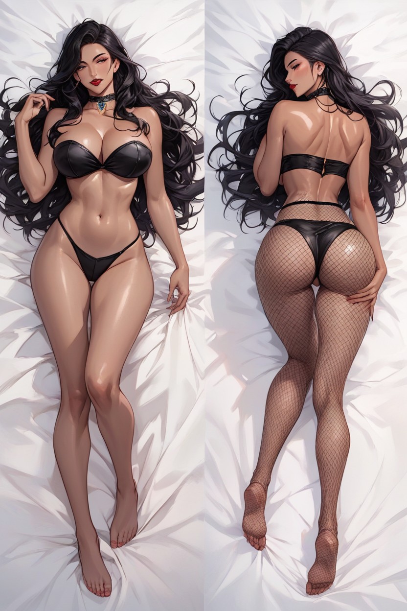 Zatanna, Sexy Lips, Laying On Bedsheets AI Porn