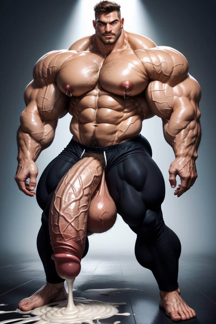 Hyper Muscles, Huge Arms, Cum Flooding Floor Porno gay IA