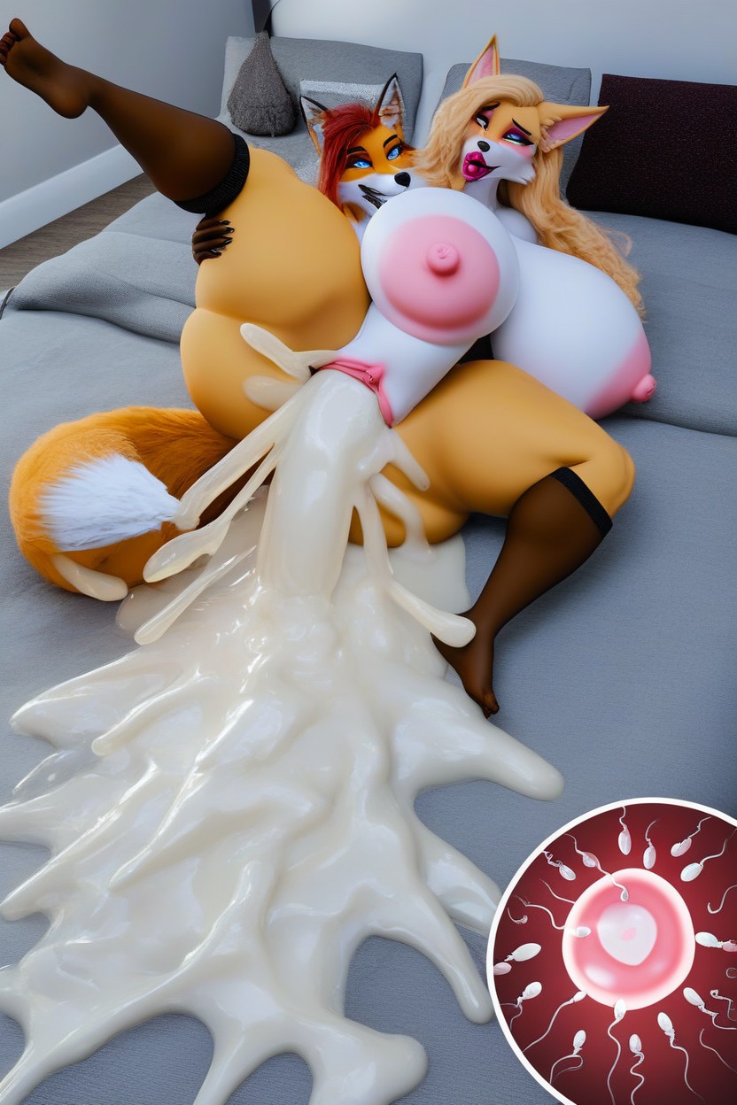 Cum In Mouth, Thick Thighs, All Detailed Furry AI Porn