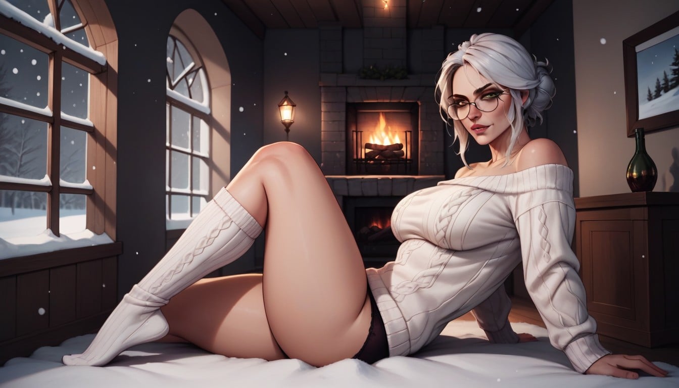 Sunset, Glasses, The Pose AI Porn