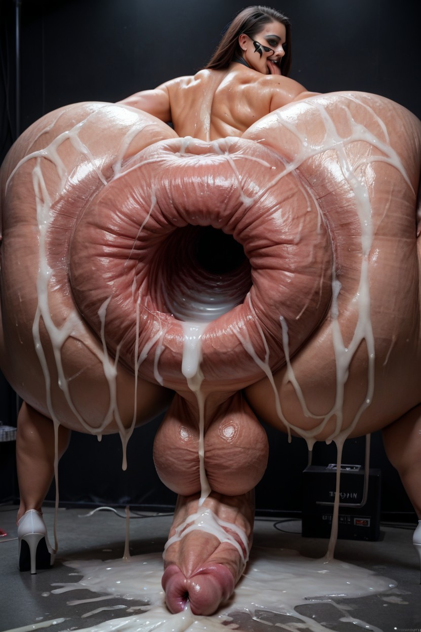 Hyper Breasts, Gigantic Penis, Having Sex Shemale AI Porn