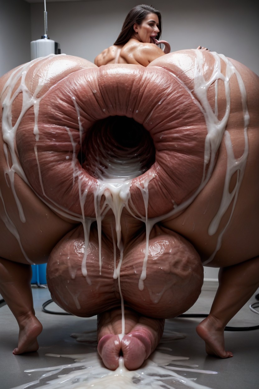 Huge Tits, Bukakke, Excessive Facial Cum Shemale AI Porn