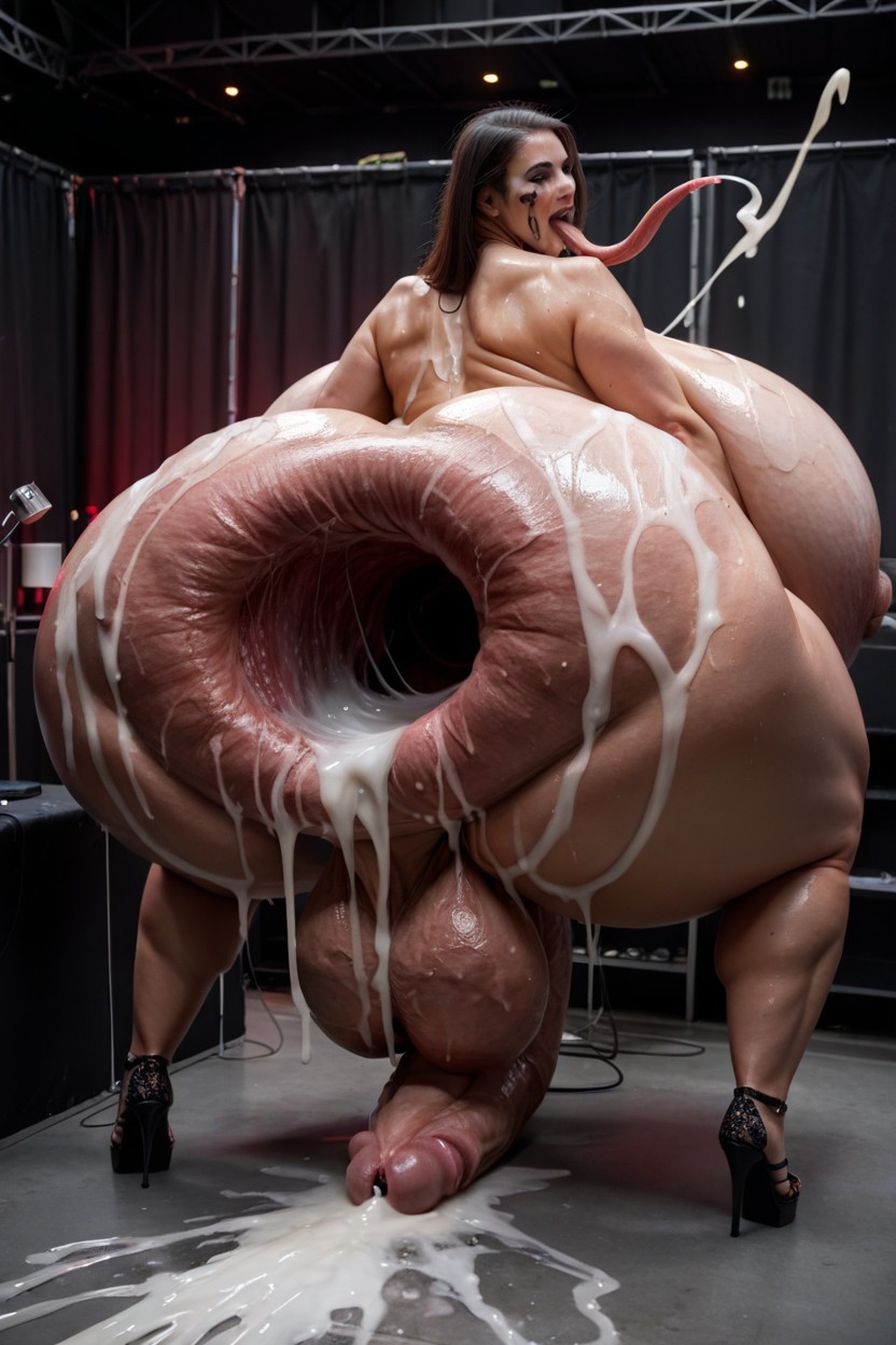 Massive Hyper Anus Gaping, Hyper Muscles, Hyper Breasts Porno IA transsexuelle