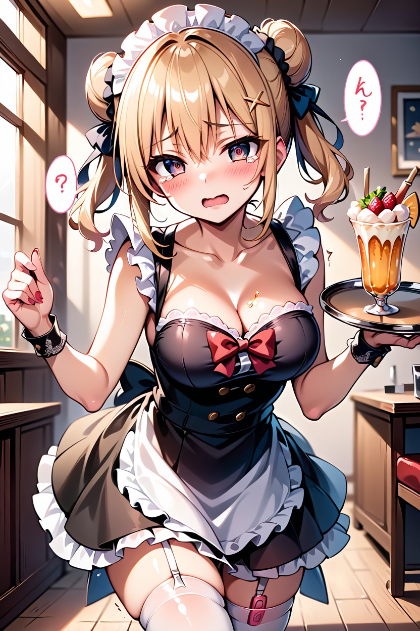 Pull Around Leg, X Hairclip, Double Bun AI Porn