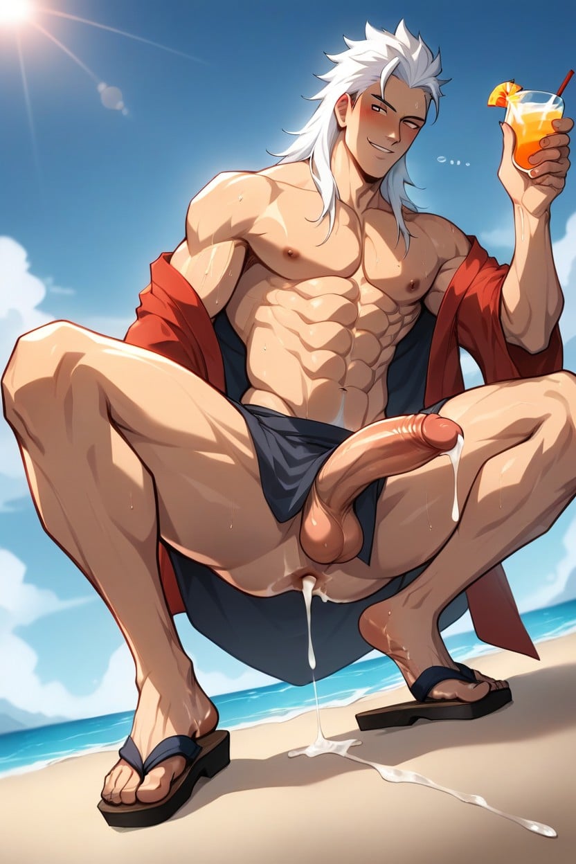 Body, Beach, Shaved Face AI Gay Porn