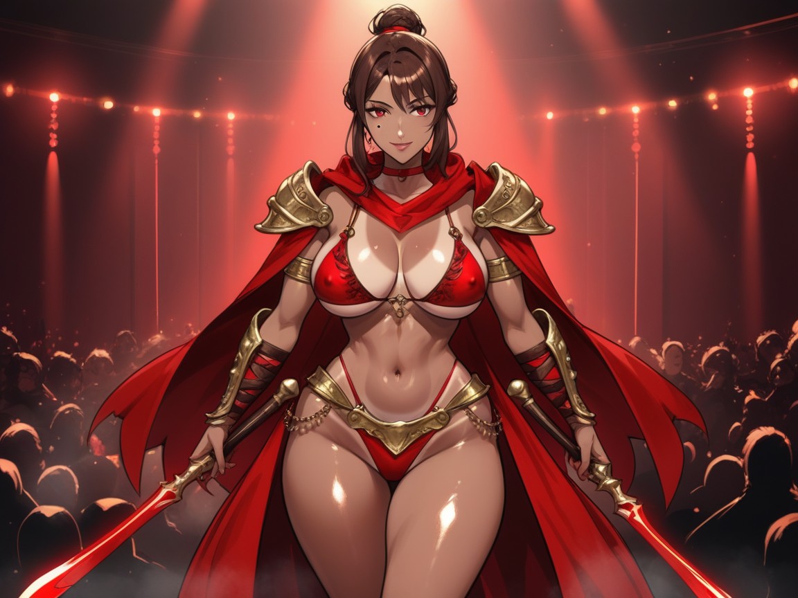 Scarlet Hair Bun, Tight Hips, Medieval Hentai AI Porn