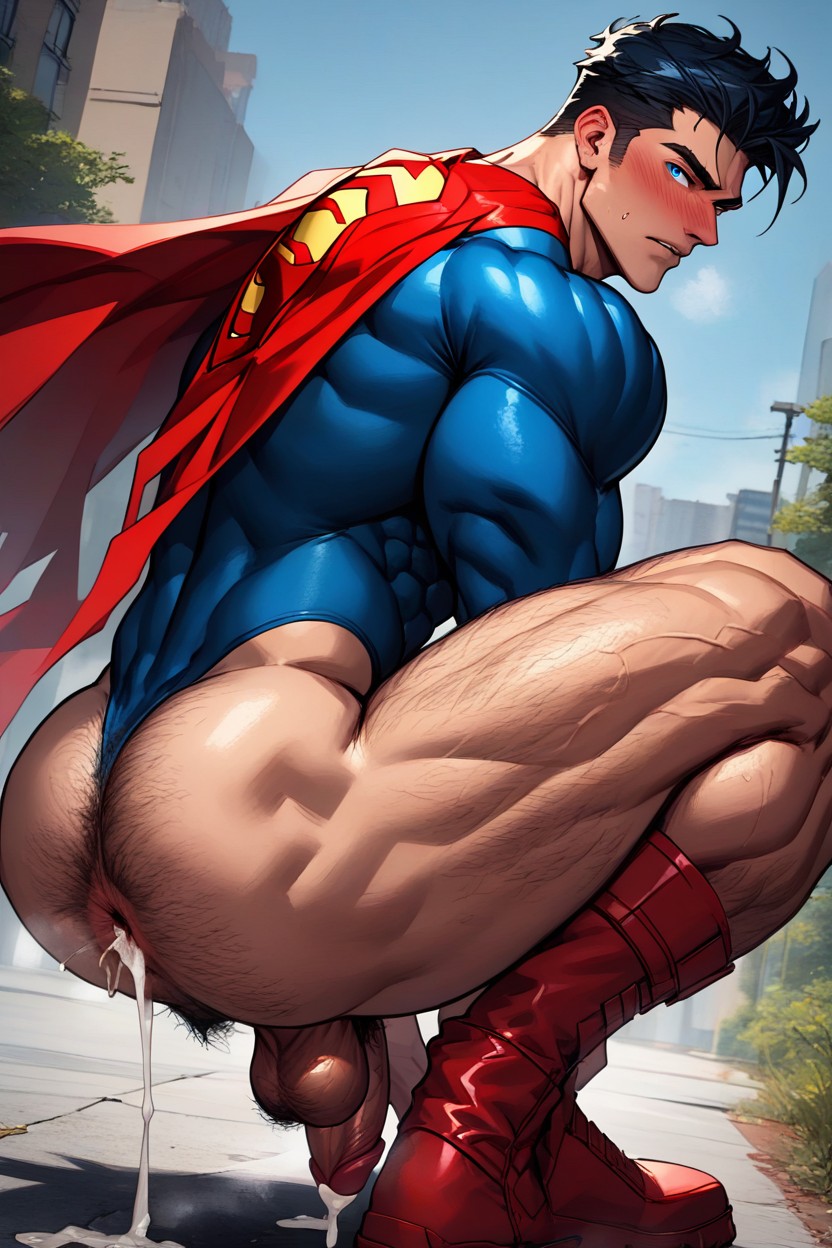 Blue Eyes, Hairy Ass, Eye Contact AI Gay Porn