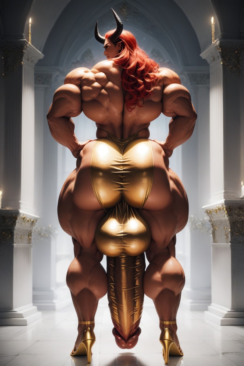 Volumetric, Muscular, Red Hair AI Gay Porn