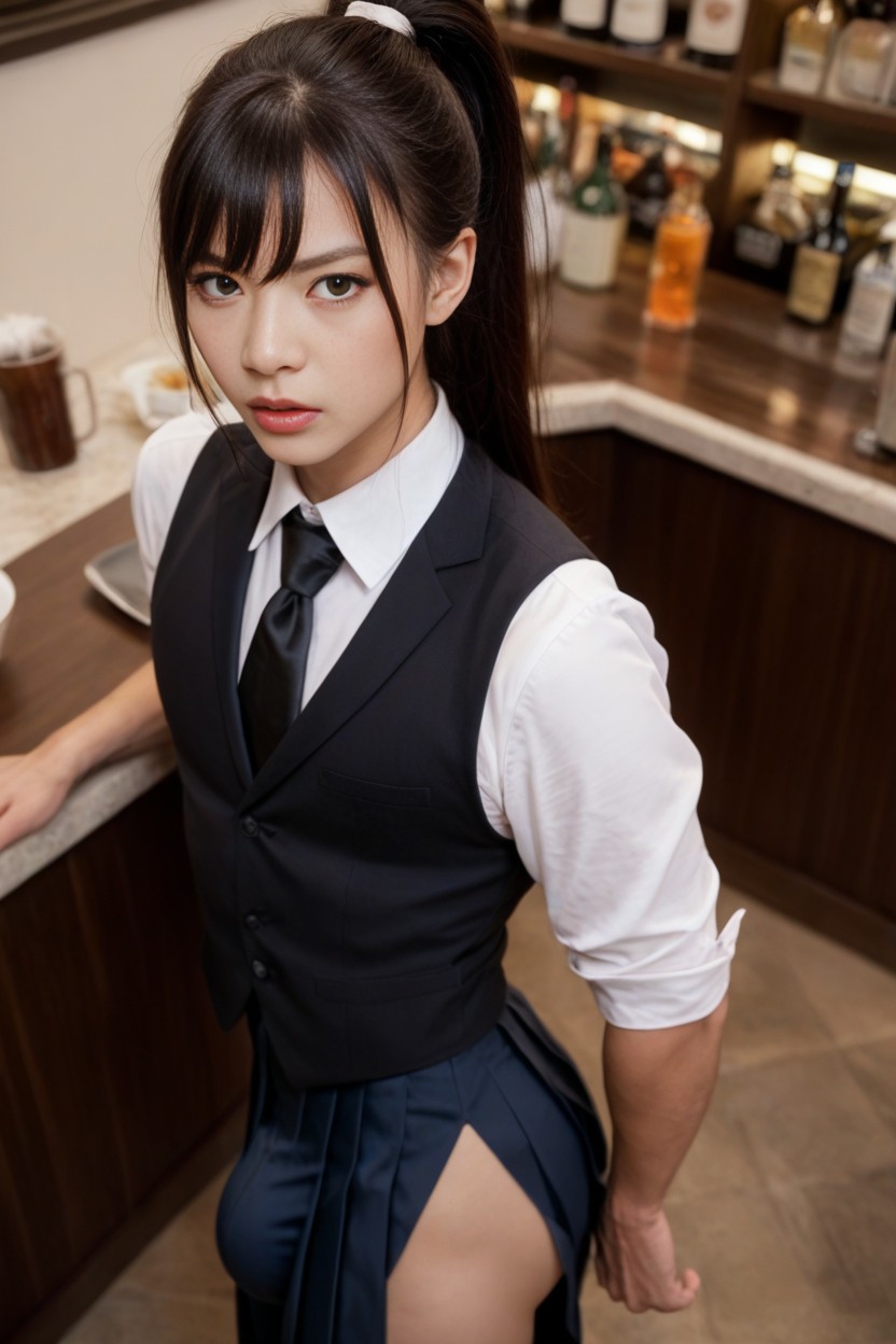 Black Hair, Face, Skinny AI Porn