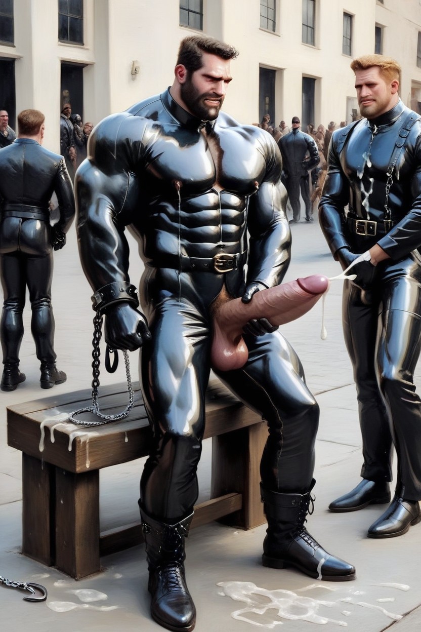 Latex Body, Street, Orgasm AI Gay Porn