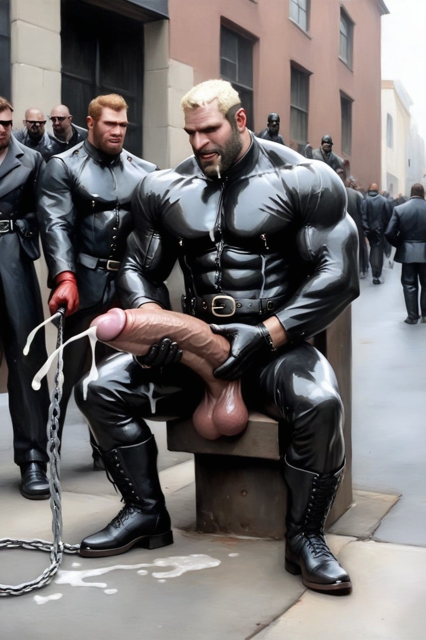 Domination, Lots Of Leather Belts, Military Boots AI Gay Porn