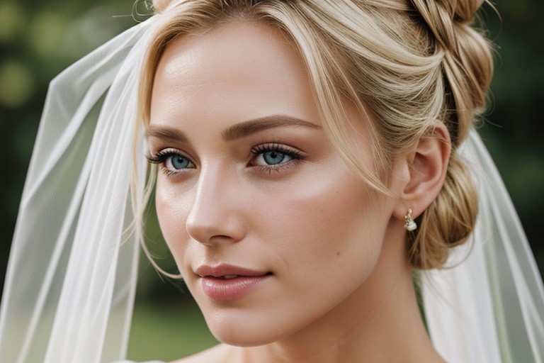Chignon, Robe De Mariée, Petite Poitrine Porno IA Gay