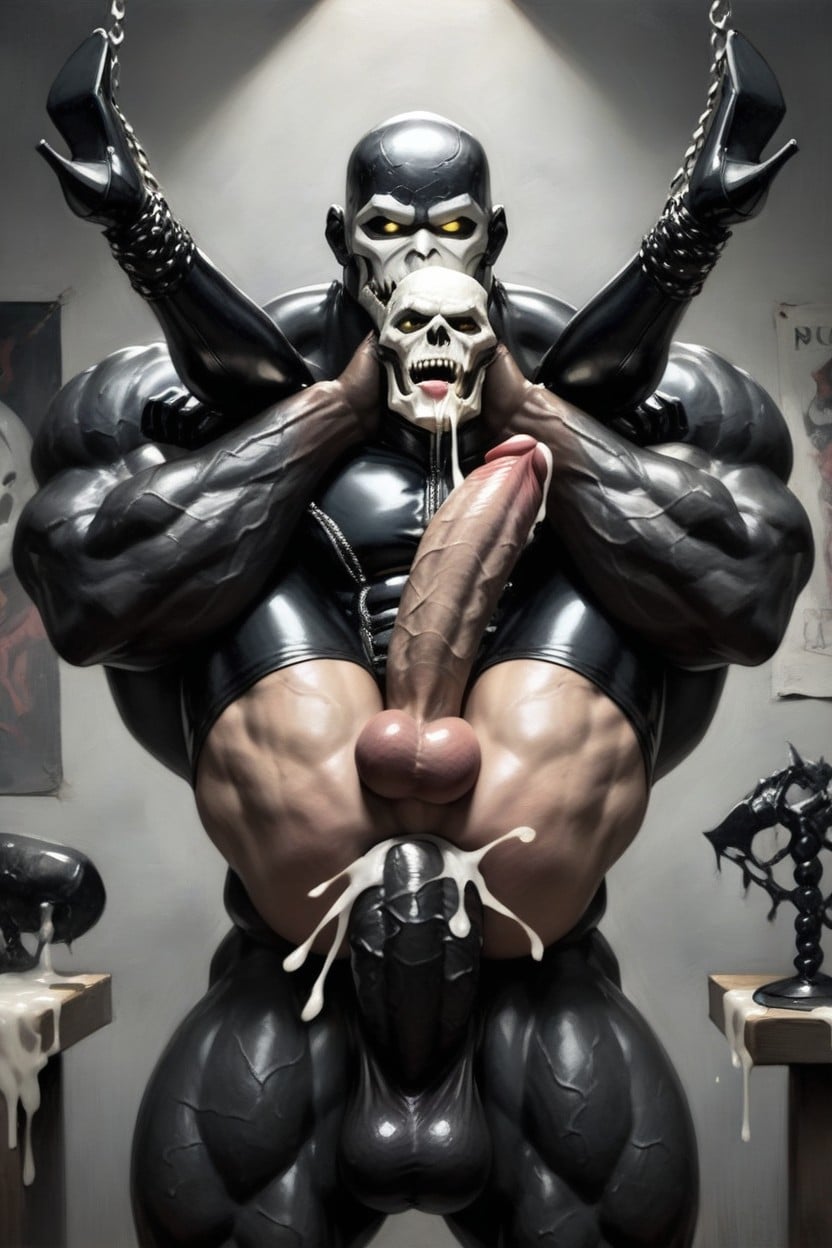 Black Shine Slimelatex Body, Gigantic, Boot AI Gay Porn