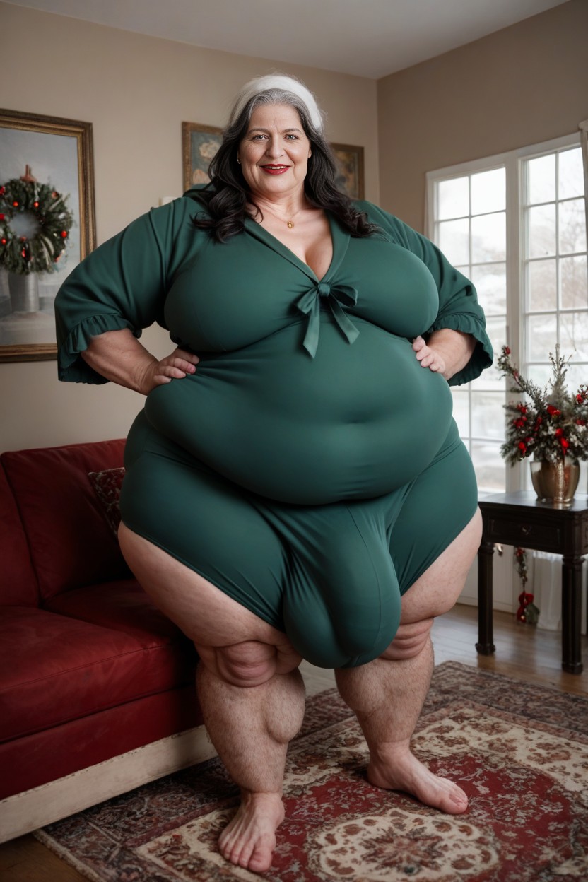 Grandma Way Taller Than, Taller Than, Black Hair AI Porn