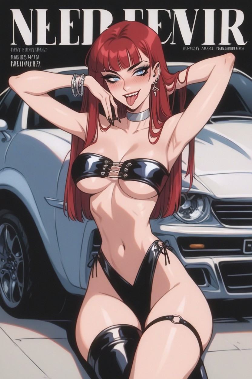 Strapless Sleeveless Ultra Skimpy Cotton Microtubetop, Slutty Skimpy Clothing, Detailed Hentai AI Porn