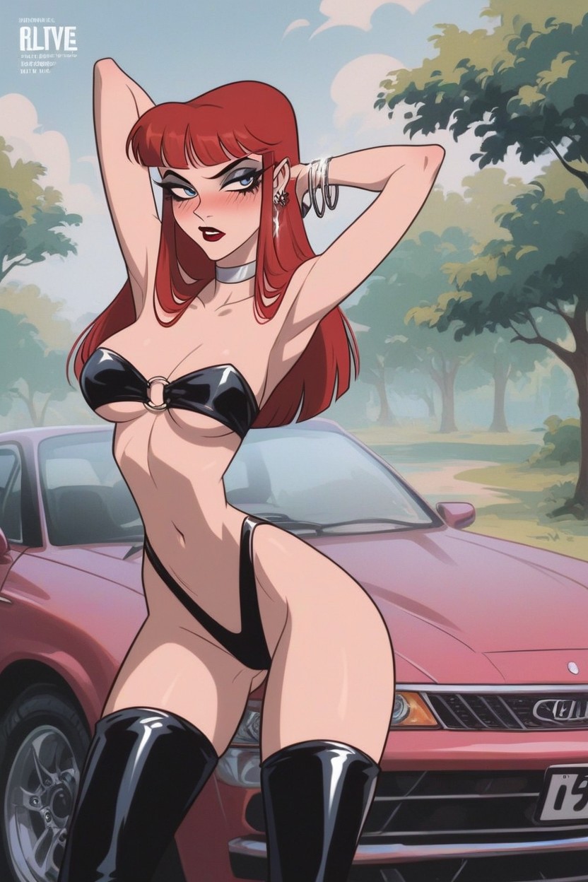 Microbikini Bottom, Light Skinned Latina, Extra Tight Clothing Hentai AI Porn