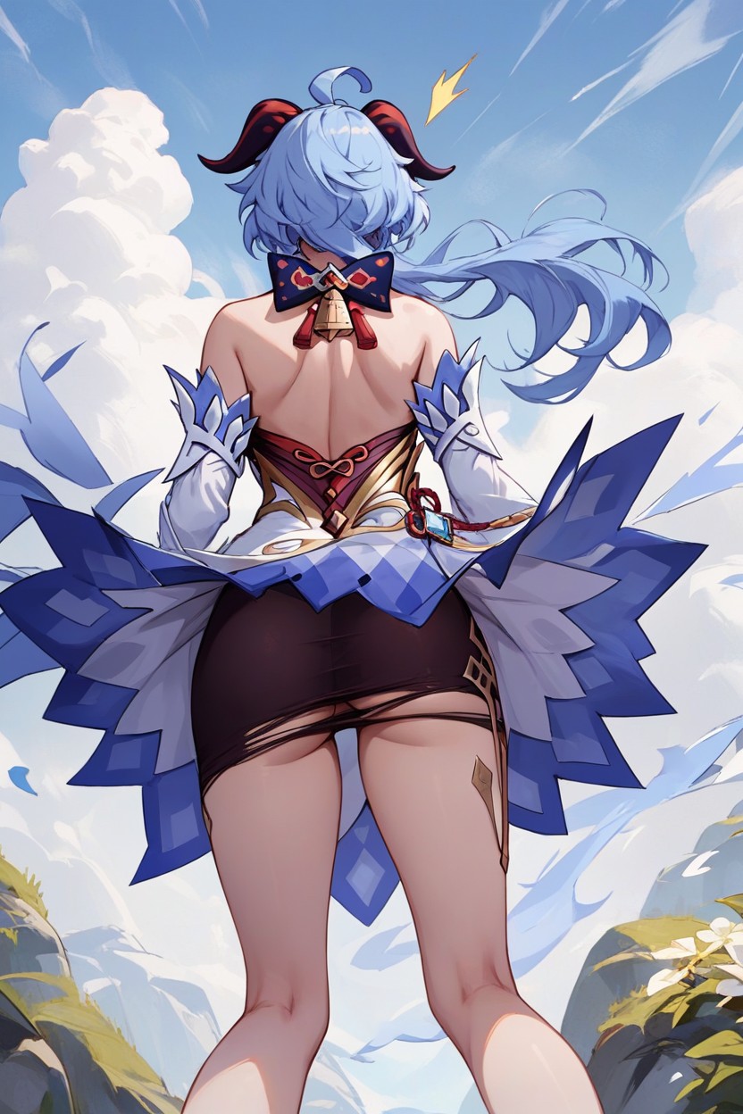 Upskirt, Ganyu From Genshin Impact, Surprised Shemale AI Porn
