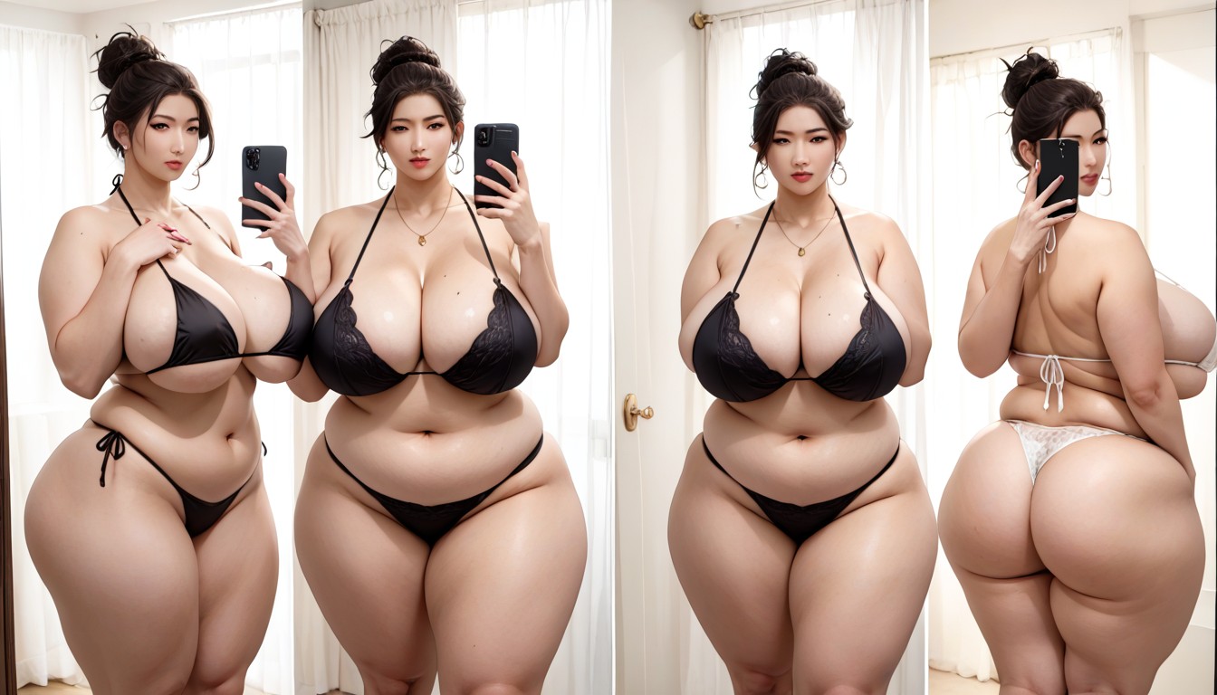 Feedee Hucow Kink With Mass Weight Gain, Once Just An Extremely Incredible Fatter Obese, Bikini Hentai AI Porn
