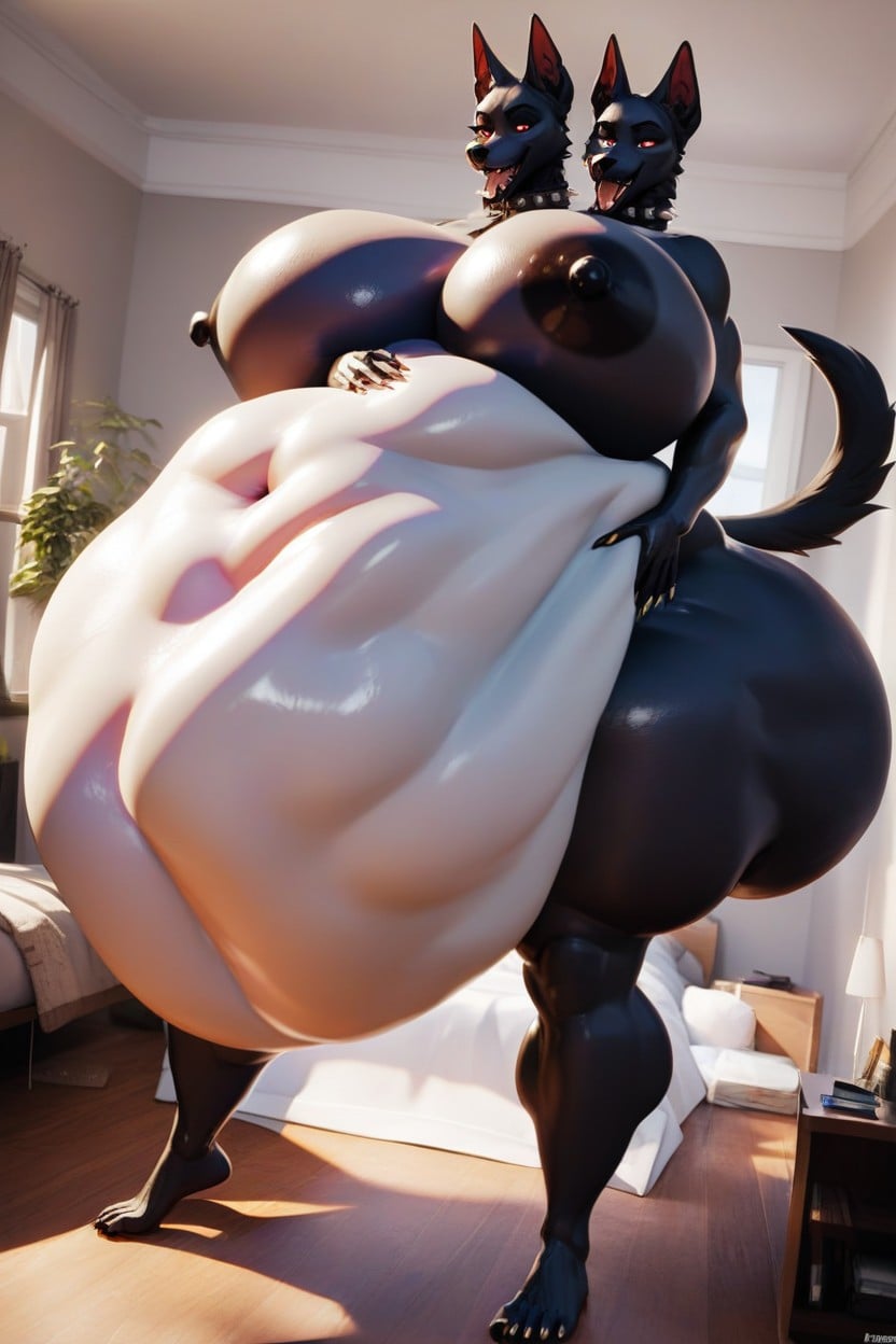 Swallowing The Per, Hell, Squirming Belly Furry AI Porn