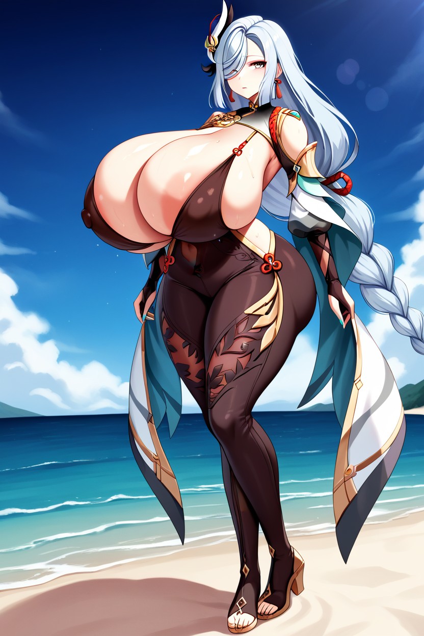 Waist, Oiled, Massive Butt Hentai AI Porn