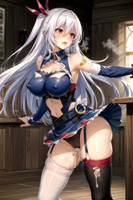 Pussy Juice, Motion Lines, Ripped Stockings Hentai AI Porn