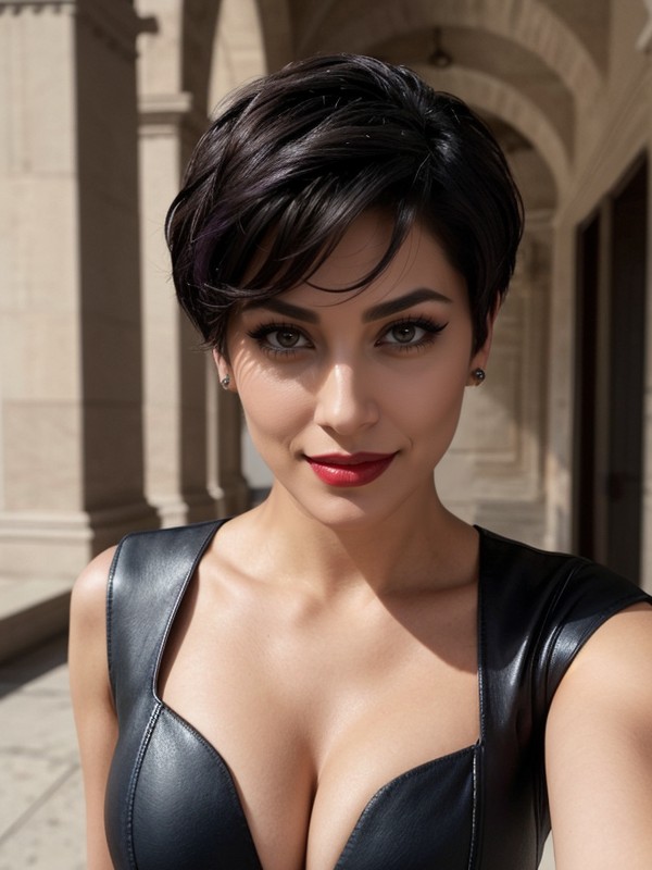 Eyeliner, Sexy Latina Woman, Perfect Chest AI Porn