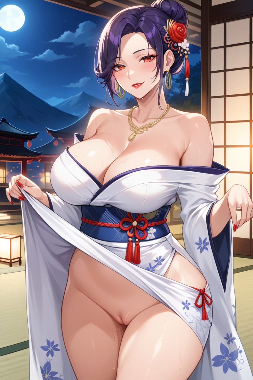 Mole Under Mouth, Tatami, Horny Face AI Porn