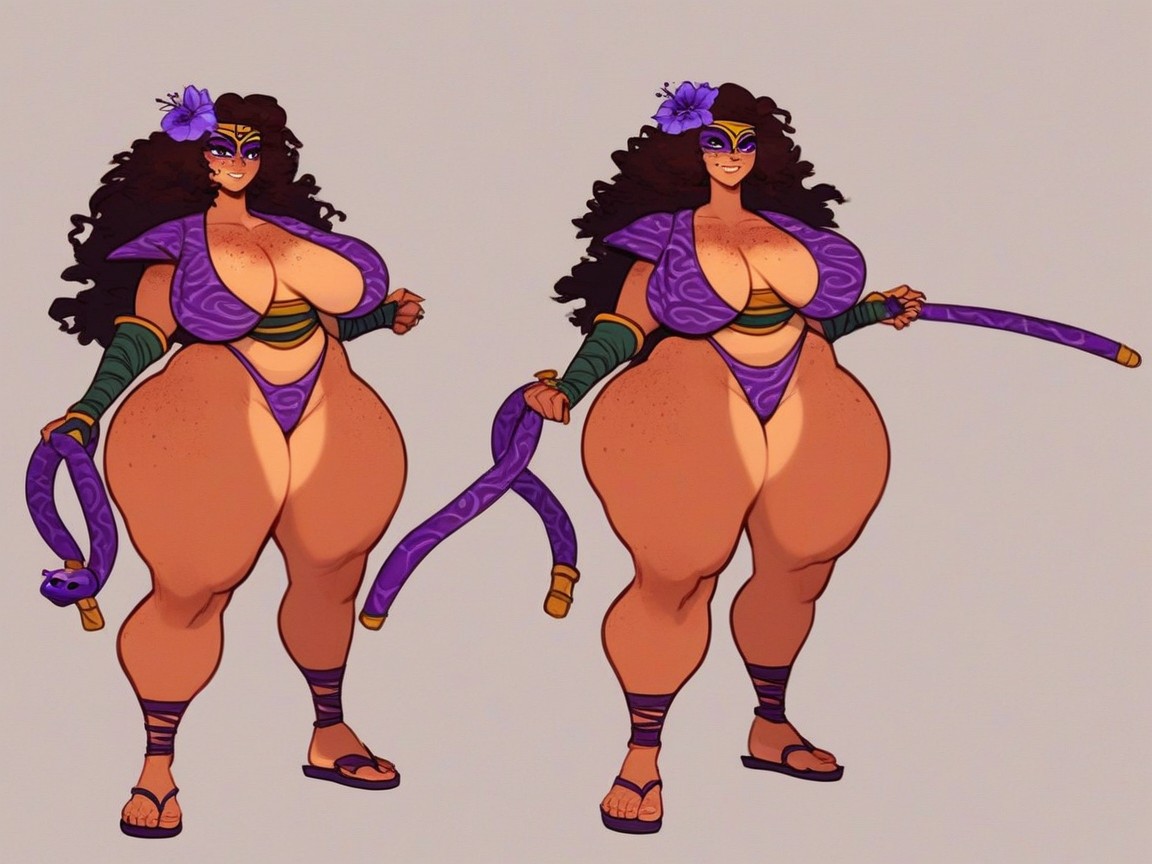 Freckles On Ass, Rounded Chest Width, Freckles All Over AI Porn