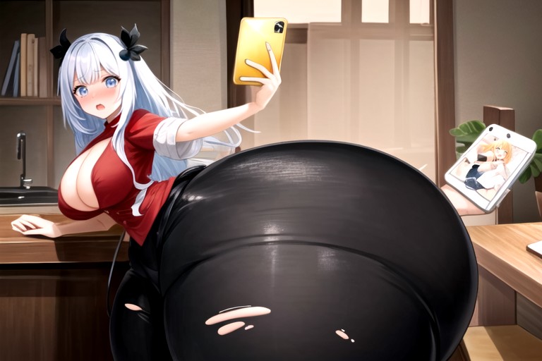 Unreal Gargantuan Breasts, Selfie, Feedee Hucow Kink With Mass Weight Gain Hentai AI Porn