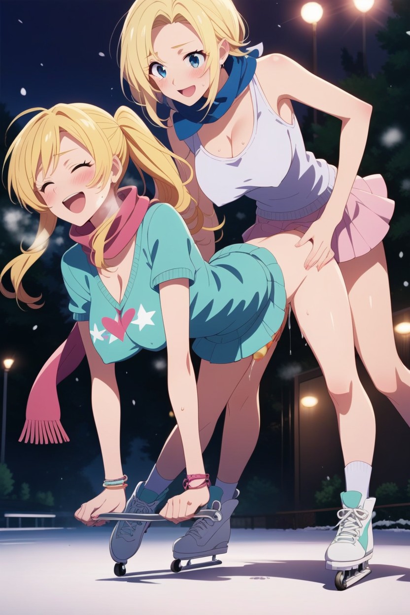 Blonde Hair, Sweater, Face Down Hentai AI Porn