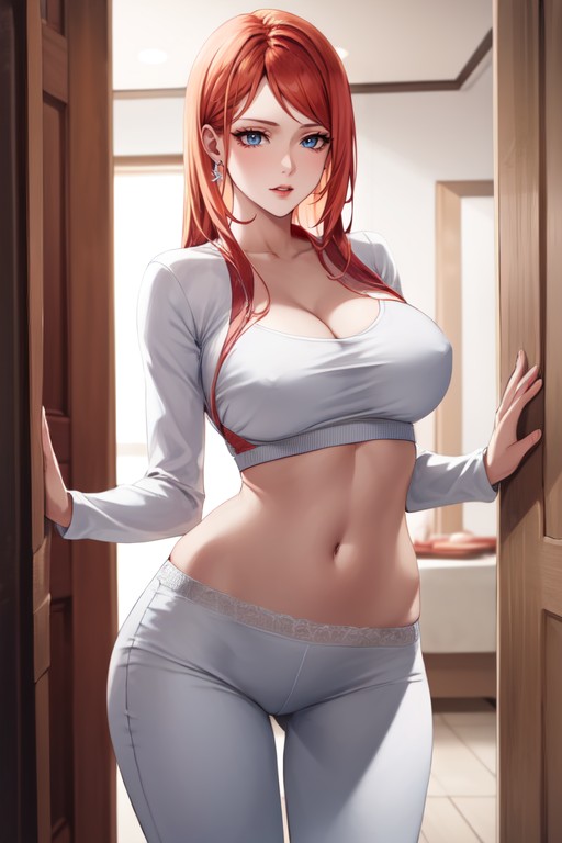 Nombril, Culotte, Bretelles Porte-jarreelles Hentai AI Porn