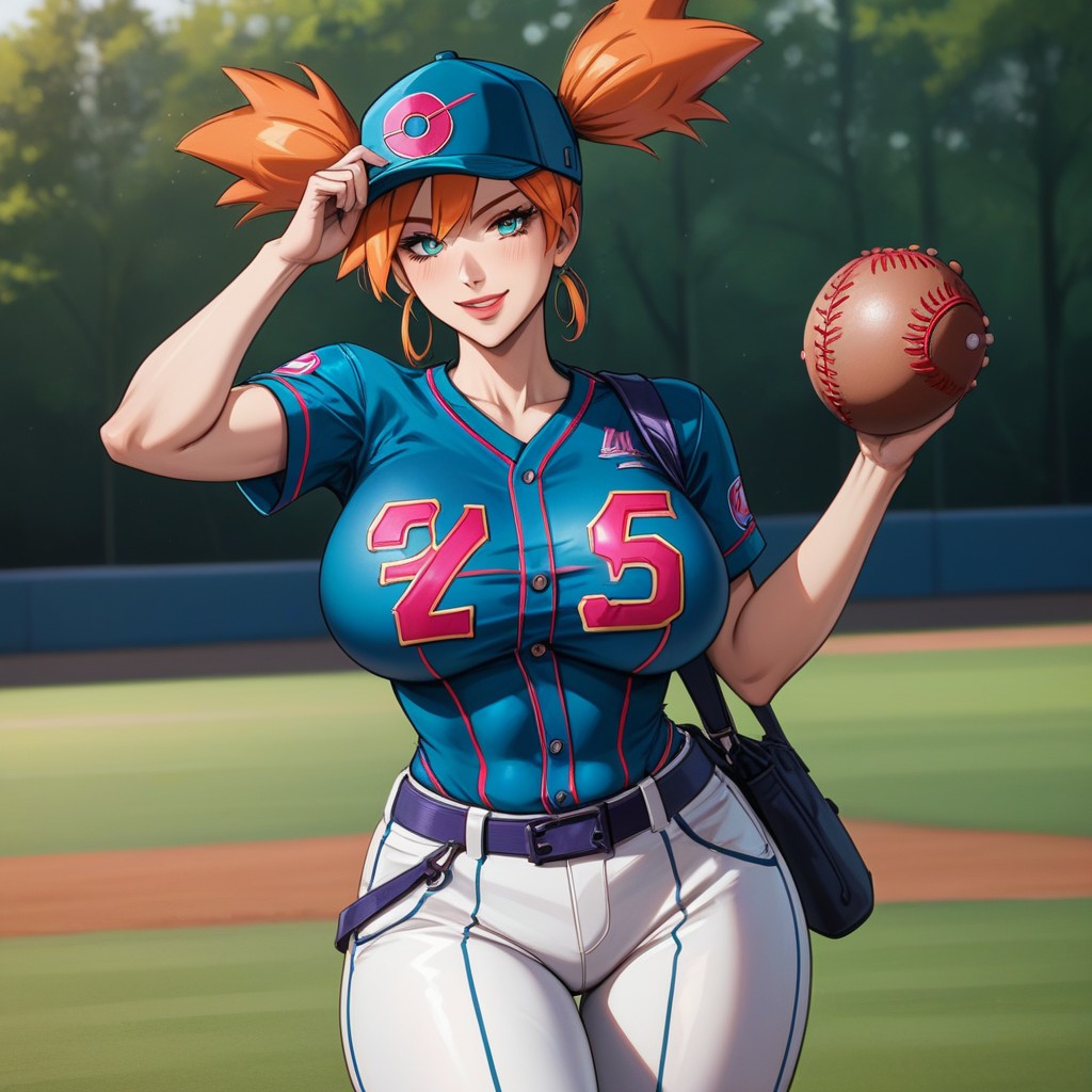 Pokemon, Detailed Eyes, Baseball Uniform AI Porn