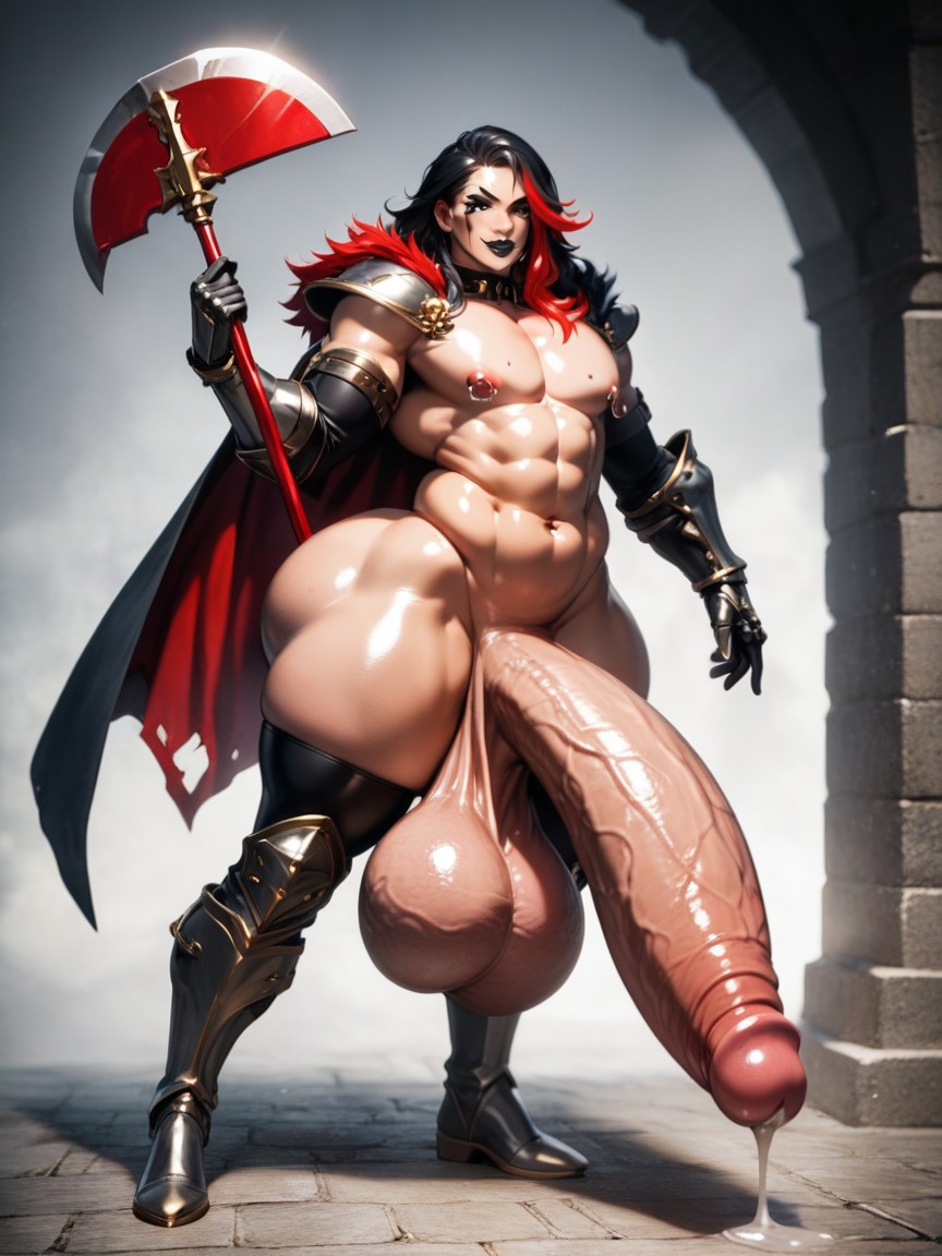 Red Hair, Gigantic Bubble Butt, Black Boots AI Gay Porn