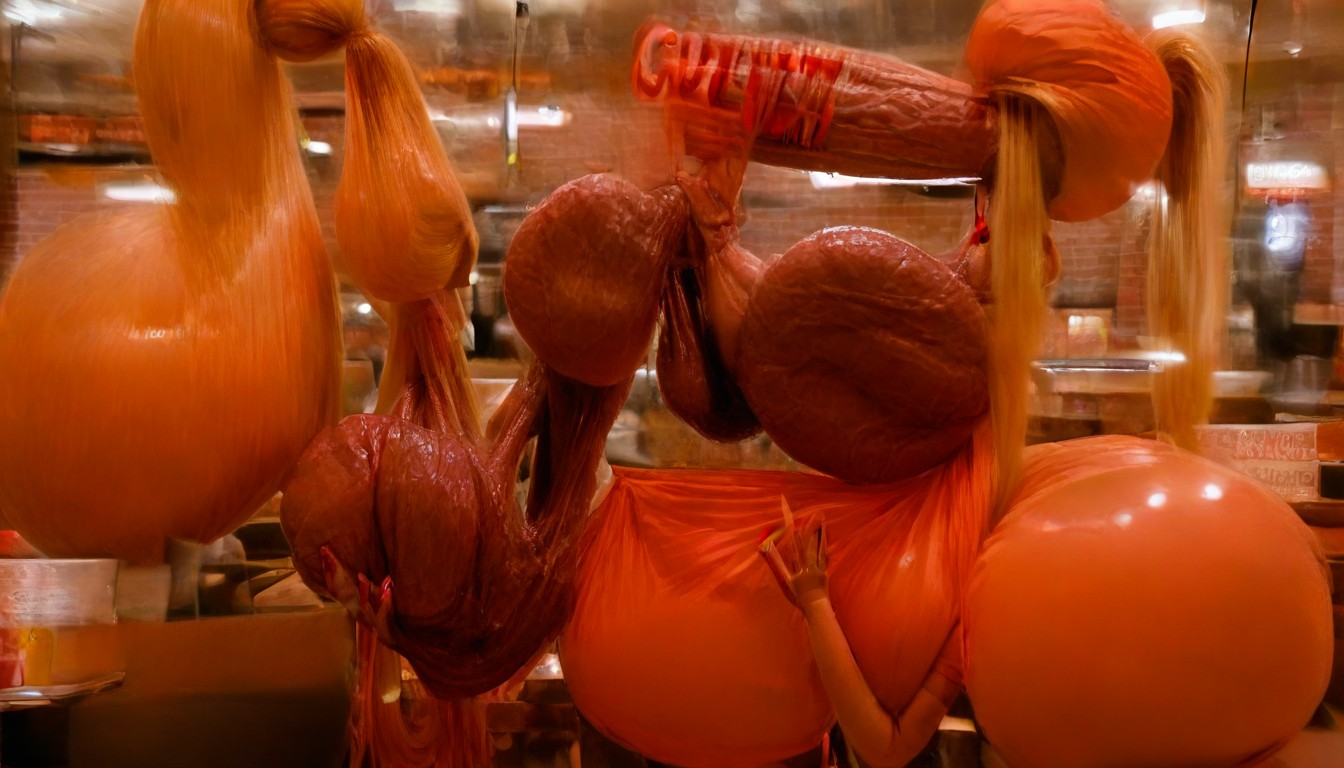 Erect Nipples, Lipstick, Restaurant AI Porn