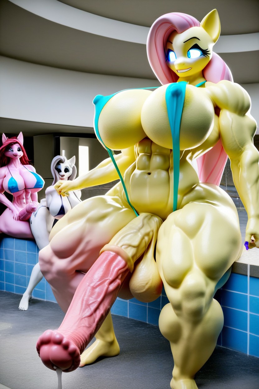Veiny Thighs, Rim Lighting, Cumshot Furry AI Porn