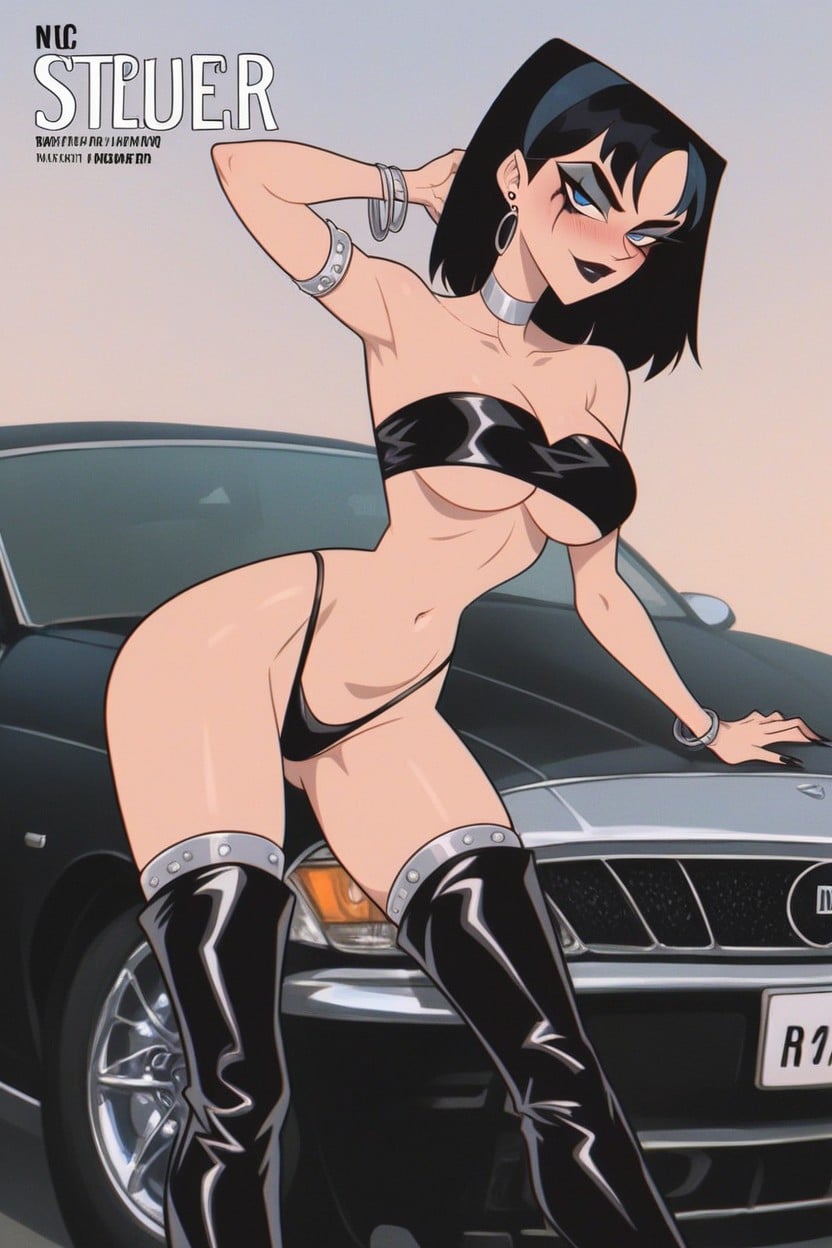 Eye Makeup, Long Legs, Silver Rings Hentai AI Porn