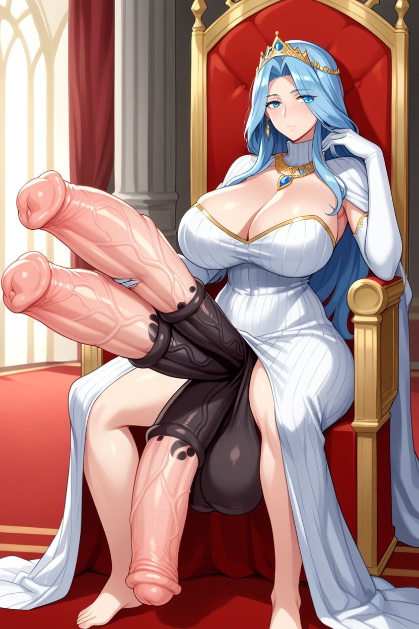 Bored, Royal Mantle, Closed Mouth Shemale AI Porn