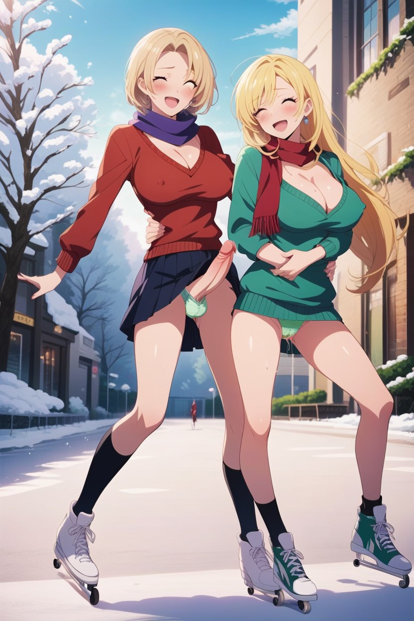 Silly, Blushing, Unerect Long Penis Hentai AI Porn