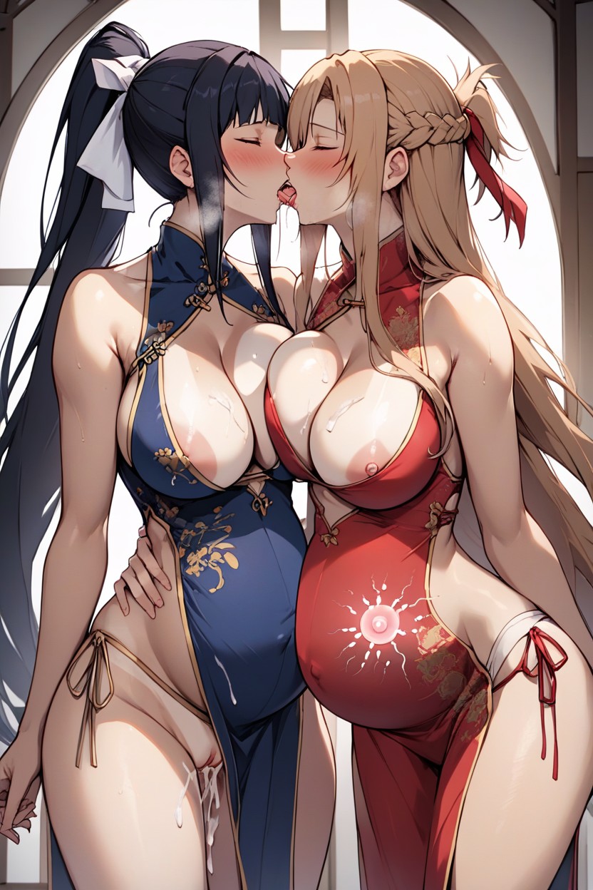 Asuna Long Ponytail, Impregnation, High Ponytail Hentai AI Porn