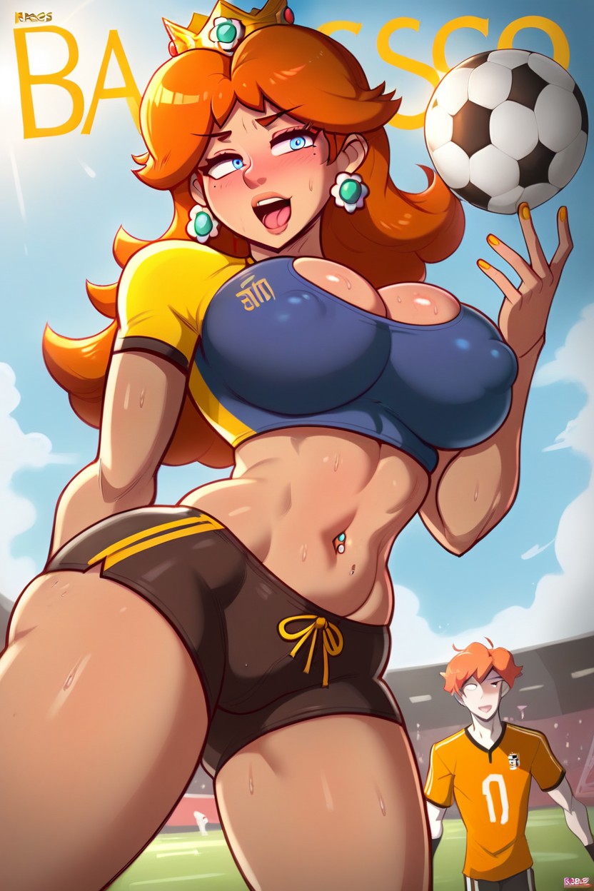 Duckface Lips, Heavy Tanned Skin, Rounded Breasts Hentai AI Porn