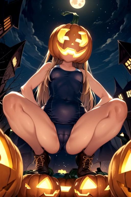 Nsfw, Combat Boots, Pumpkin Head Man Hentai AI Porn