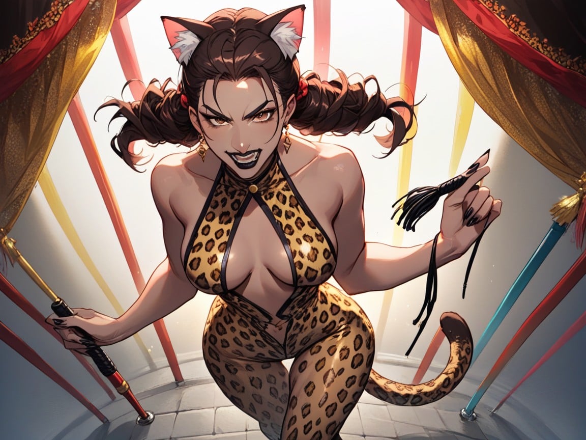 Spotlight On Woman, Dark Skin Brown, Beast Master Woman Hentai AI Porn