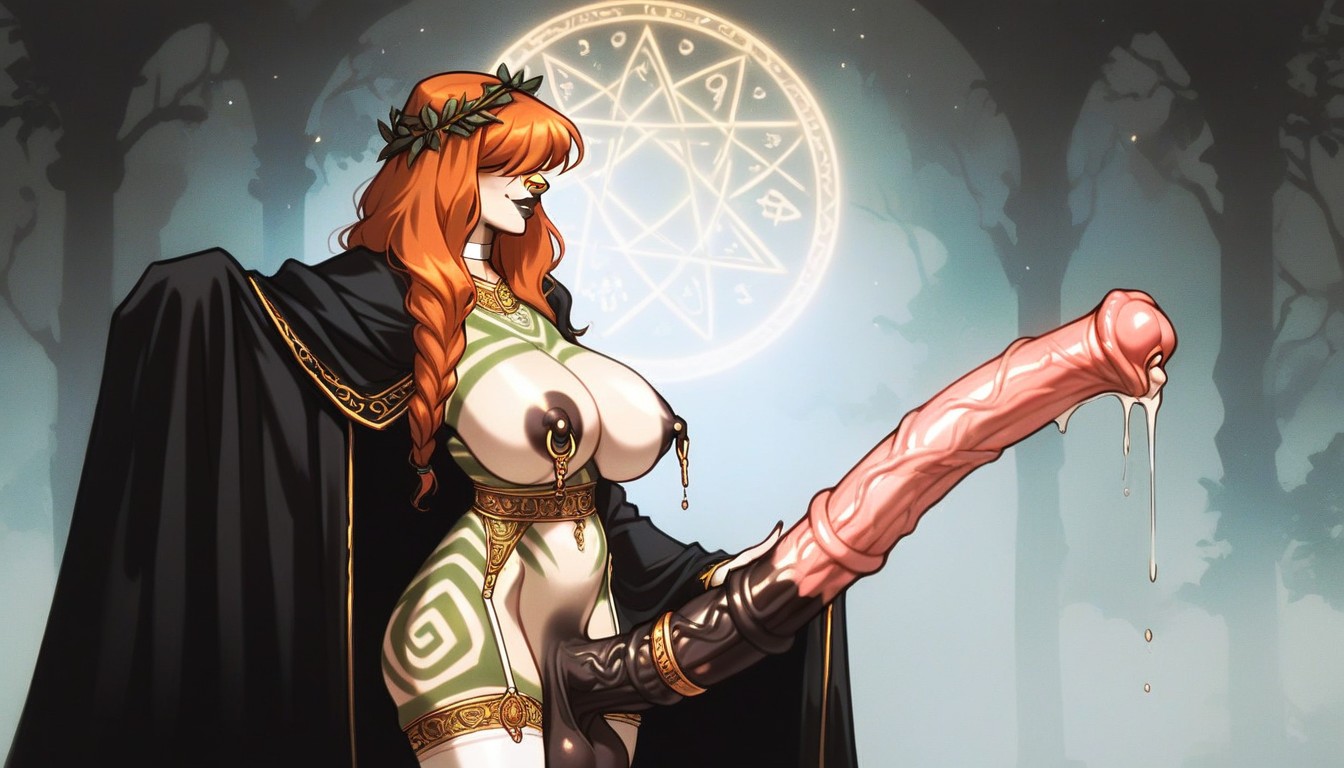 Side View, Hair, Nipple Clamps Hentai AI Porn
