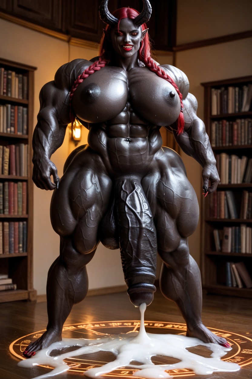 Thick Thighs, 18+, Gigantic Muscle Trapez Shemale AI Porn