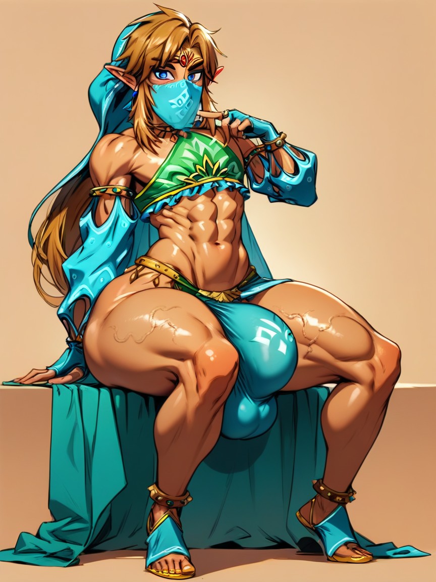 Oiled Skin, Curvy Body, Wide Hips AI Gay Porn