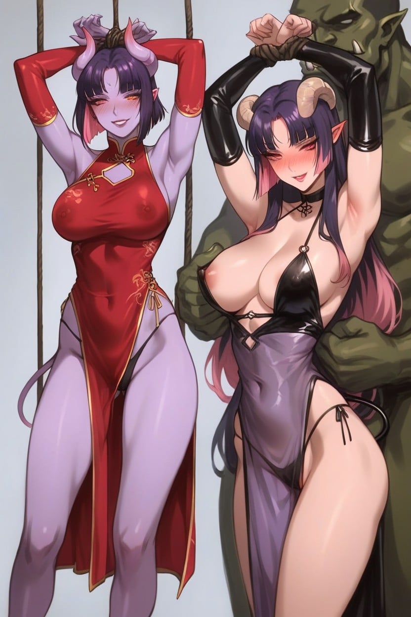 Rounded Ass, Multiple Views, Areola Showing Hentai AI Porn